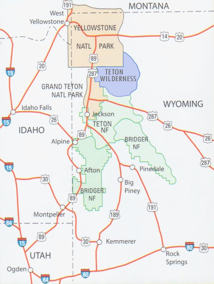 Area Map – Your Wyoming Wilderness Connection